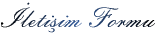 �leti�im Formu